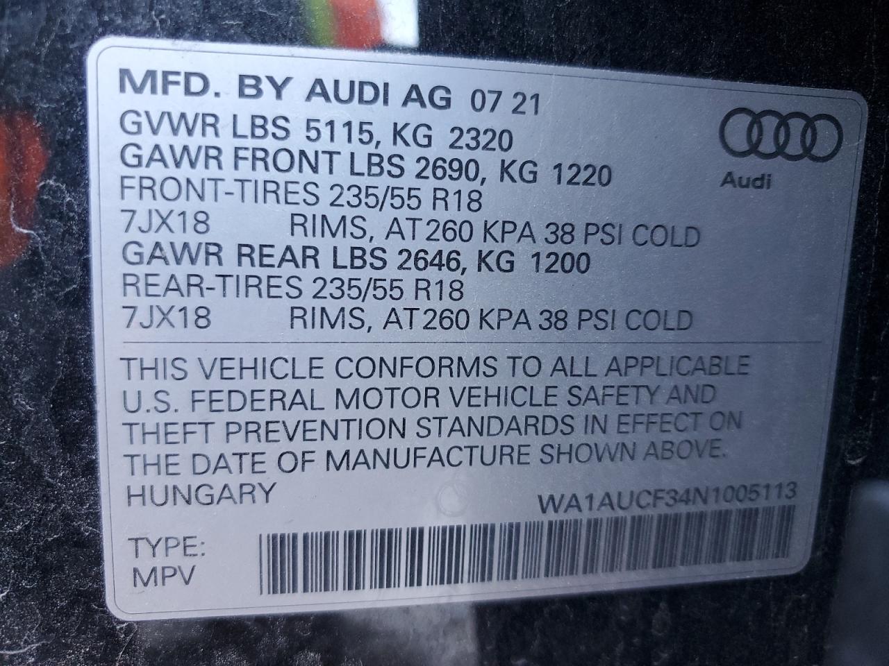 Photo 12 VIN: WA1AUCF34N1005113 - AUDI Q3 