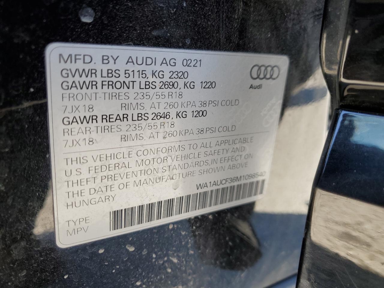 Photo 12 VIN: WA1AUCF36M1098540 - AUDI Q3 