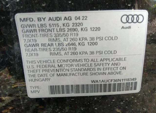 Photo 8 VIN: WA1AUCF36N1118349 - AUDI Q3 