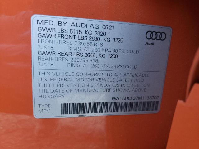 Photo 9 VIN: WA1AUCF37M1133702 - AUDI Q3 PREMIUM 