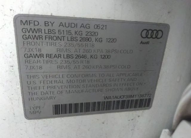 Photo 8 VIN: WA1AUCF39M1138772 - AUDI Q3 