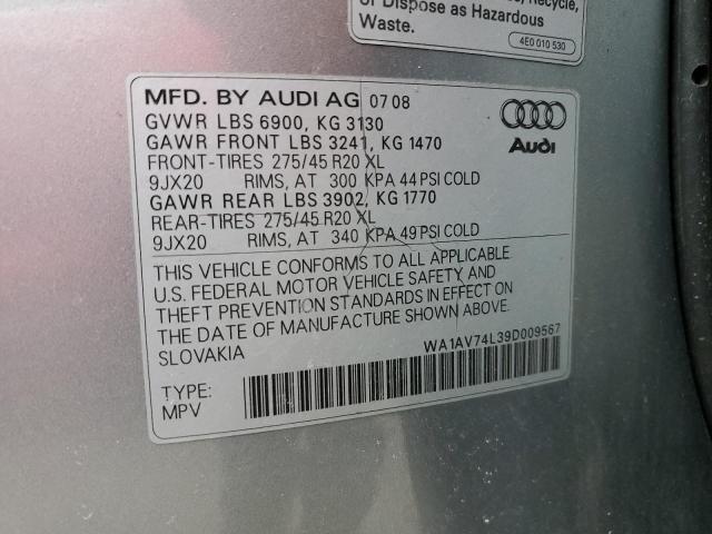 Photo 11 VIN: WA1AV74L39D009567 - AUDI Q7 