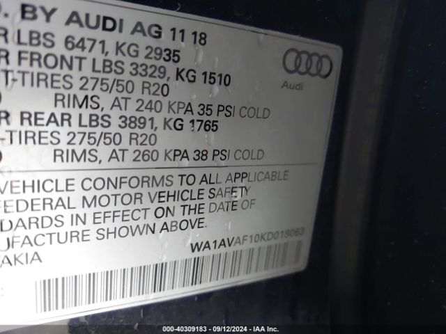 Photo 8 VIN: WA1AVAF10KD018063 - AUDI Q8 