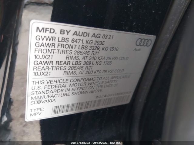 Photo 8 VIN: WA1AVAF11MD032928 - AUDI Q8 