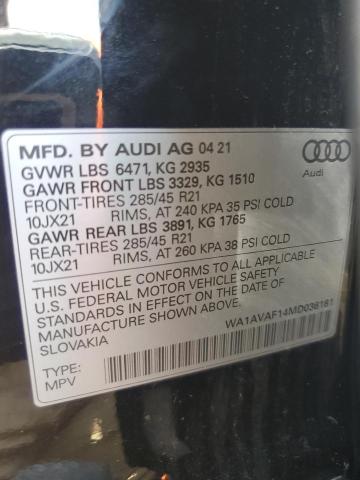 Photo 11 VIN: WA1AVAF14MD036181 - AUDI Q8 PREMIUM 