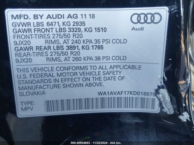 Photo 8 VIN: WA1AVAF17KD016875 - AUDI Q8 