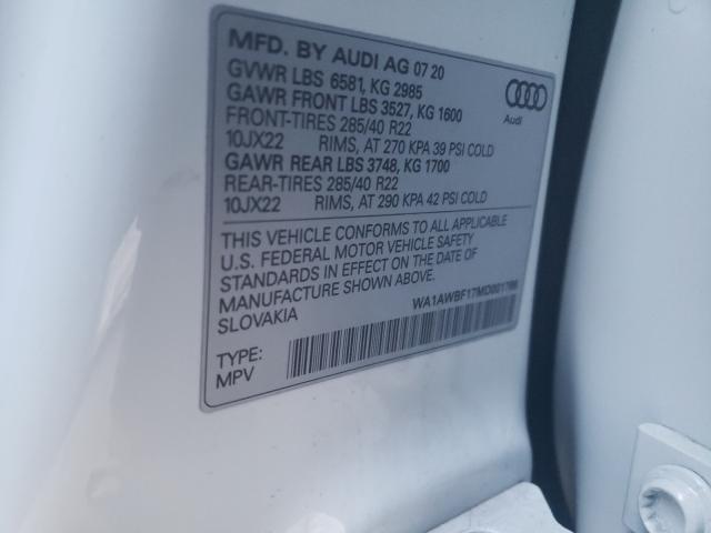 Photo 9 VIN: WA1AWBF17MD001766 - AUDI SQ8 PREMIU 