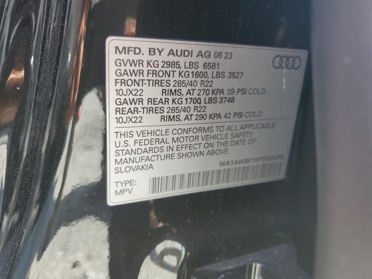 Photo 11 VIN: WA1AWBF18PD039088 - AUDI SQ8 