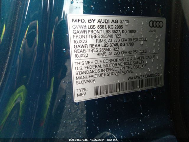 Photo 8 VIN: WA1AWBF1XMD002071 - AUDI SQ8 