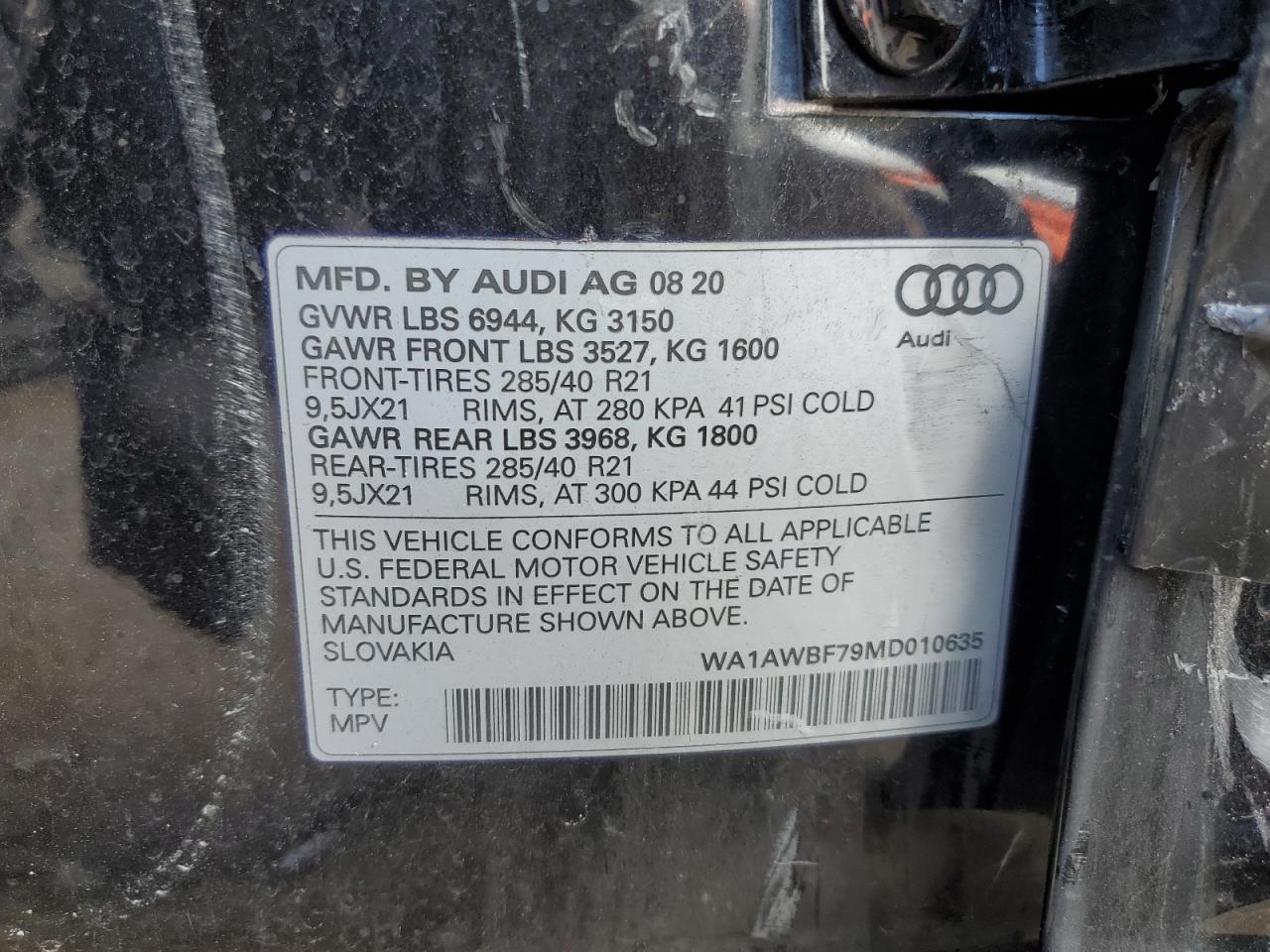 Photo 12 VIN: WA1AWBF79MD010635 - AUDI SQ7 