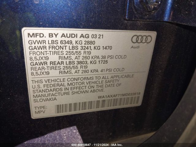 Photo 8 VIN: WA1AXAF71MD033818 - AUDI Q7 