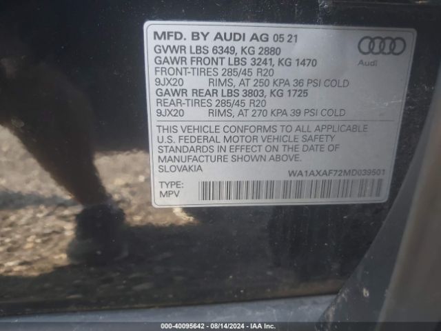 Photo 8 VIN: WA1AXAF72MD039501 - AUDI Q7 