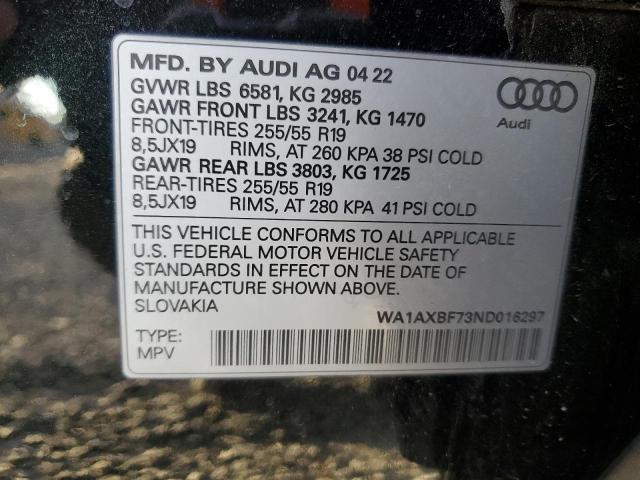 Photo 13 VIN: WA1AXBF73ND016297 - AUDI Q7 PREMIUM 