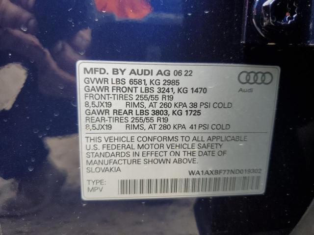 Photo 9 VIN: WA1AXBF77ND019302 - AUDI Q7 PREMIUM 