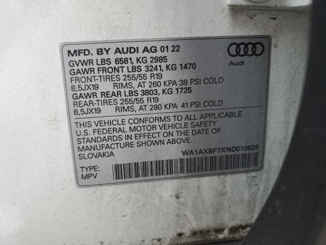 Photo 11 VIN: WA1AXBF7XND010626 - AUDI Q7 