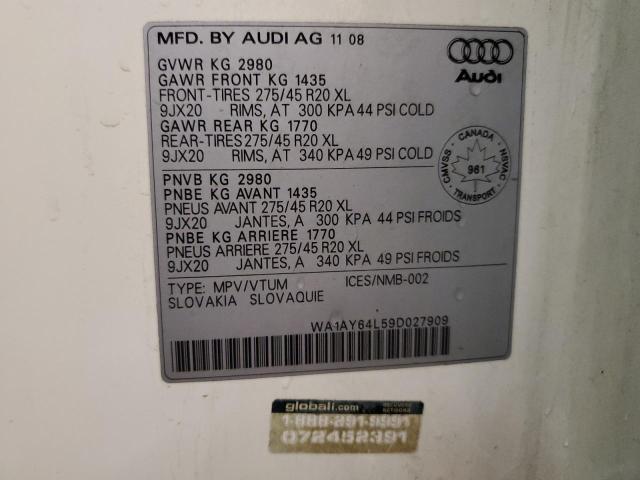 Photo 12 VIN: WA1AY64L59D027909 - AUDI Q7 