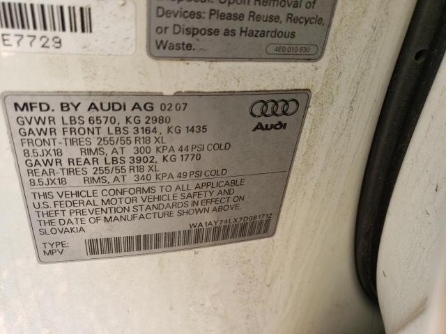 Photo 12 VIN: WA1AY74LX7D081712 - AUDI Q7 3.6 QUA 