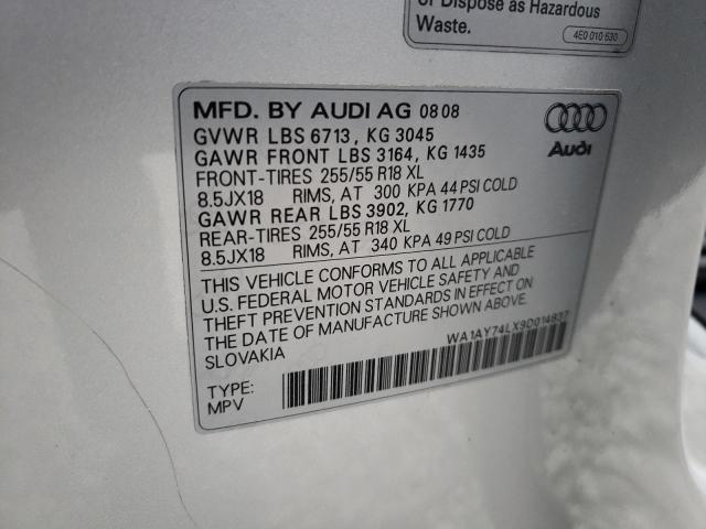 Photo 9 VIN: WA1AY74LX9D014837 - AUDI Q7 3.6 QUA 