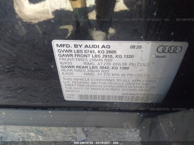 Photo 8 VIN: WA1B4AFY0M2001539 - AUDI SQ5 