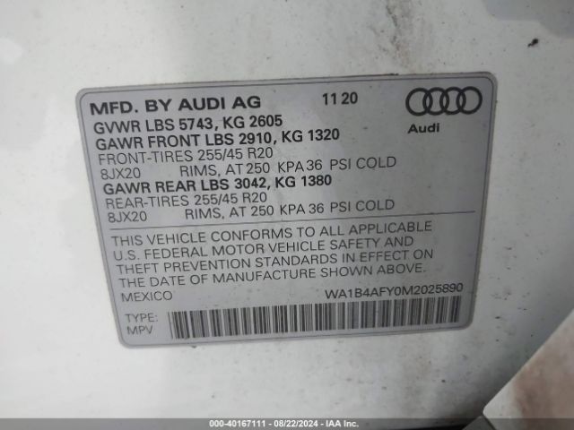 Photo 8 VIN: WA1B4AFY0M2025890 - AUDI SQ5 