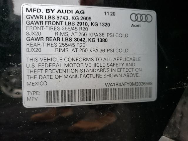 Photo 9 VIN: WA1B4AFY0M2026568 - AUDI SQ5 PREMIU 