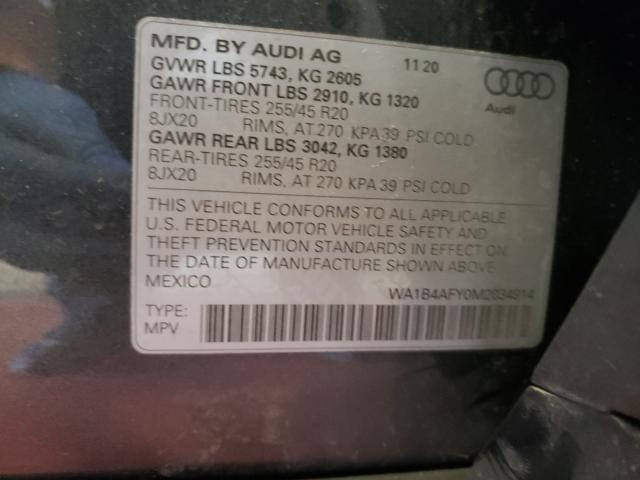 Photo 9 VIN: WA1B4AFY0M2034914 - AUDI SQ5 PREMIU 