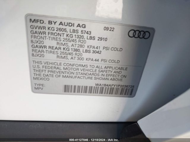 Photo 8 VIN: WA1B4AFY1P2036725 - AUDI SQ5 