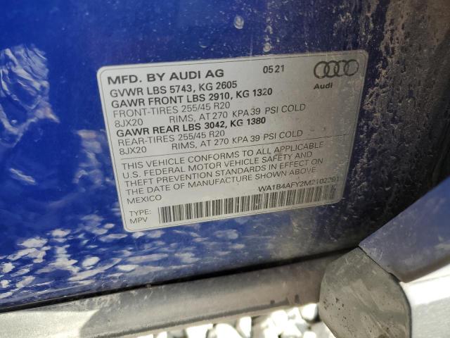 Photo 12 VIN: WA1B4AFY2M2102291 - AUDI SQ5 PREMIU 