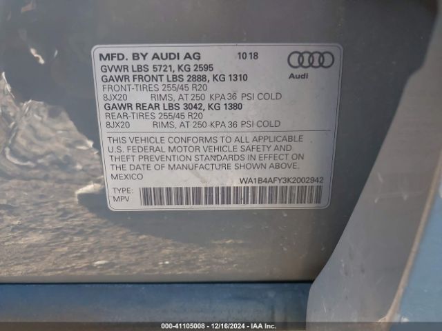 Photo 8 VIN: WA1B4AFY3K2002942 - AUDI SQ5 