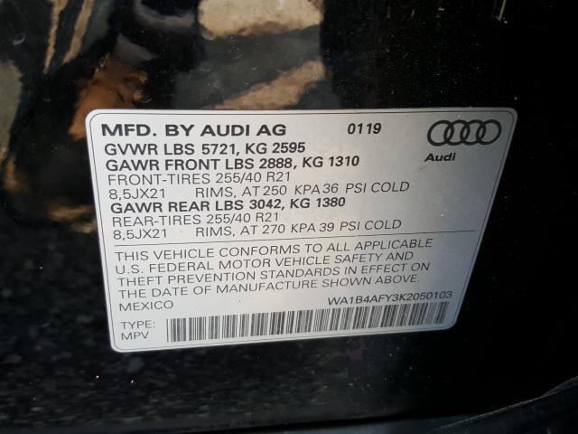 Photo 9 VIN: WA1B4AFY3K2050103 - AUDI SQ5 PREMIU 