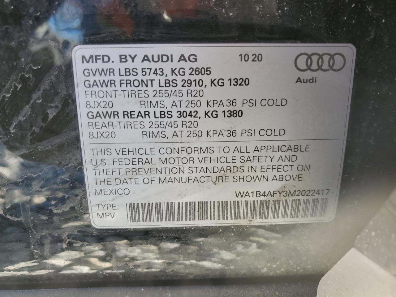 Photo 12 VIN: WA1B4AFY3M2022417 - AUDI SQ5 