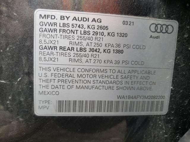 Photo 9 VIN: WA1B4AFY3M2082200 - AUDI SQ5 PREMIU 