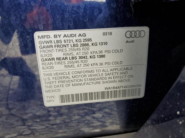 Photo 12 VIN: WA1B4AFY4K2084356 - AUDI SQ5 