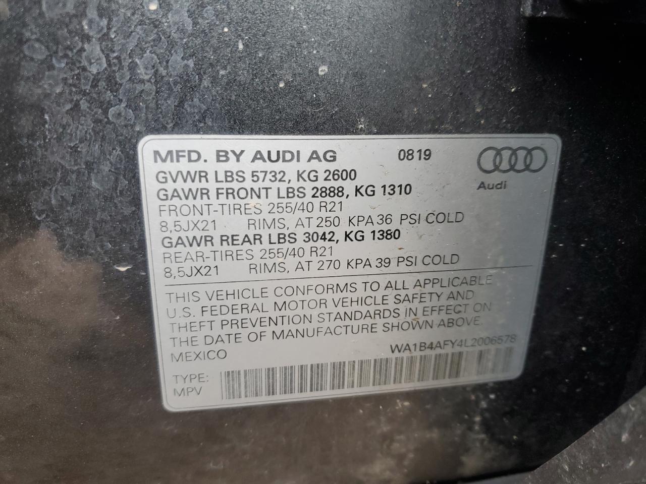 Photo 12 VIN: WA1B4AFY4L2006578 - AUDI SQ5 