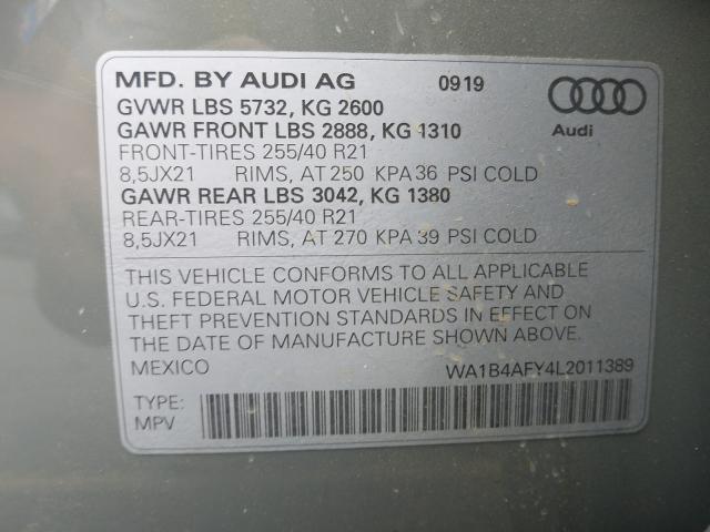 Photo 9 VIN: WA1B4AFY4L2011389 - AUDI SQ5 