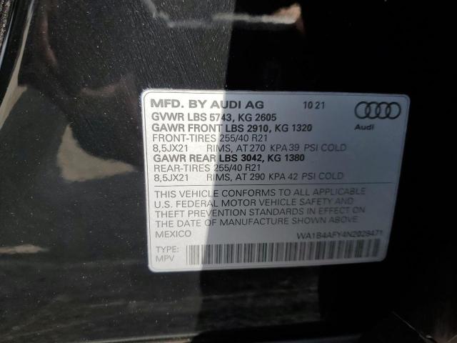 Photo 9 VIN: WA1B4AFY4N2028471 - AUDI SQ5 PREMIU 