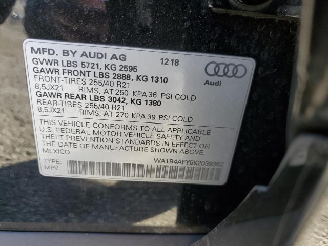 Photo 13 VIN: WA1B4AFY5K2039362 - AUDI SQ5 PREMIU 