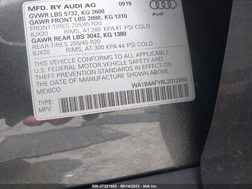 Photo 8 VIN: WA1B4AFY6L2012950 - AUDI SQ5 