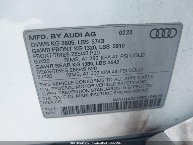 Photo 8 VIN: WA1B4AFY6P2109829 - AUDI SQ5 