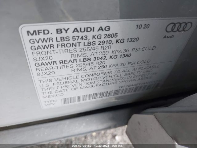 Photo 8 VIN: WA1B4AFY7M2021772 - AUDI SQ5 