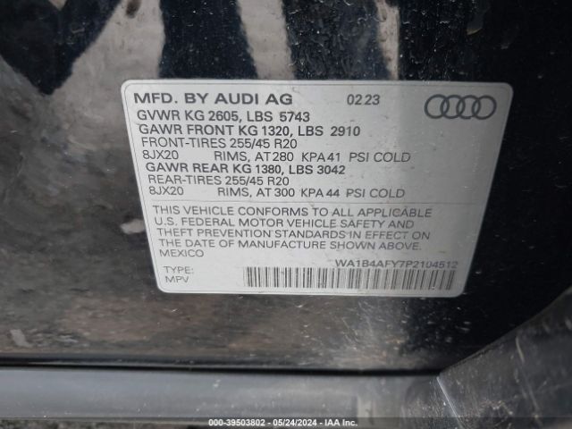 Photo 8 VIN: WA1B4AFY7P2104512 - AUDI SQ5 