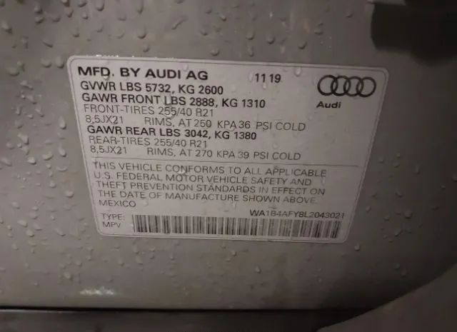 Photo 8 VIN: WA1B4AFY8L2043021 - AUDI SQ5 