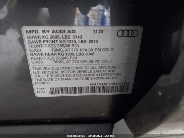 Photo 8 VIN: WA1B4AFY8R2051225 - AUDI SQ5 