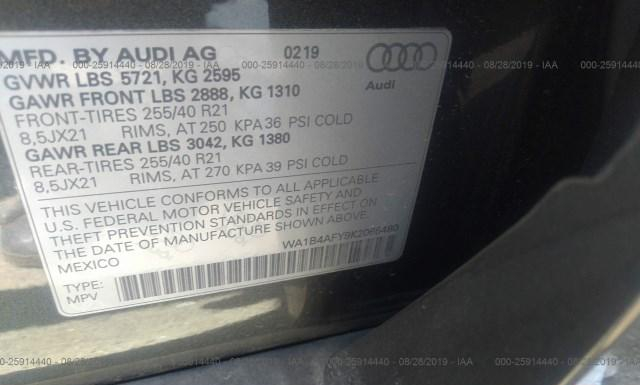 Photo 8 VIN: WA1B4AFY9K2065480 - AUDI SQ5 