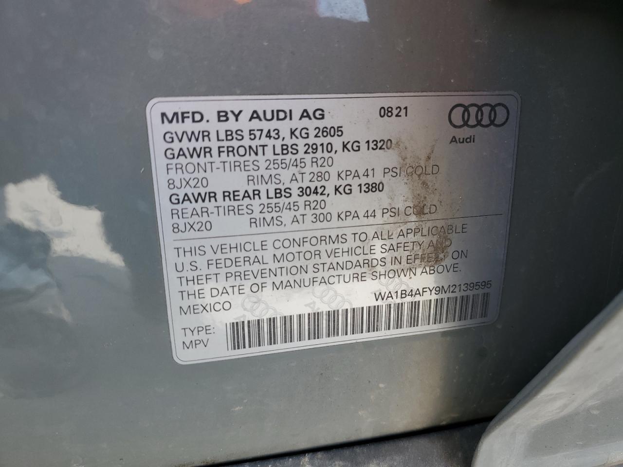 Photo 12 VIN: WA1B4AFY9M2139595 - AUDI SQ5 