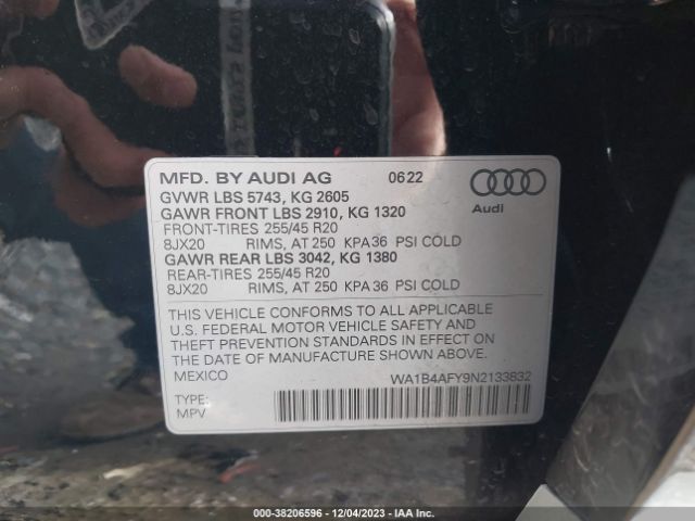 Photo 8 VIN: WA1B4AFY9N2133832 - AUDI SQ5 