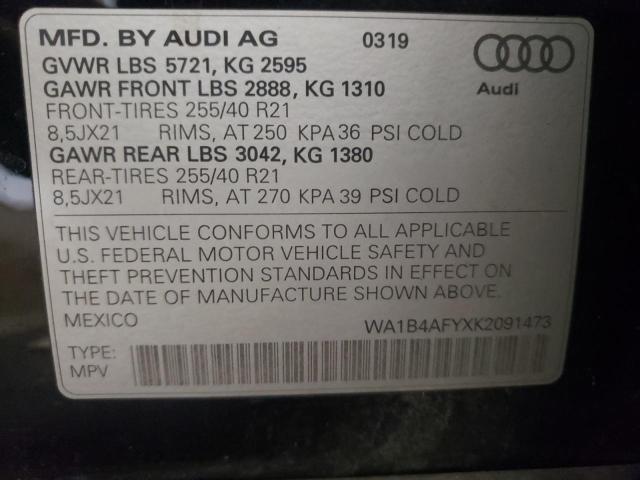 Photo 12 VIN: WA1B4AFYXK2091473 - AUDI SQ5 