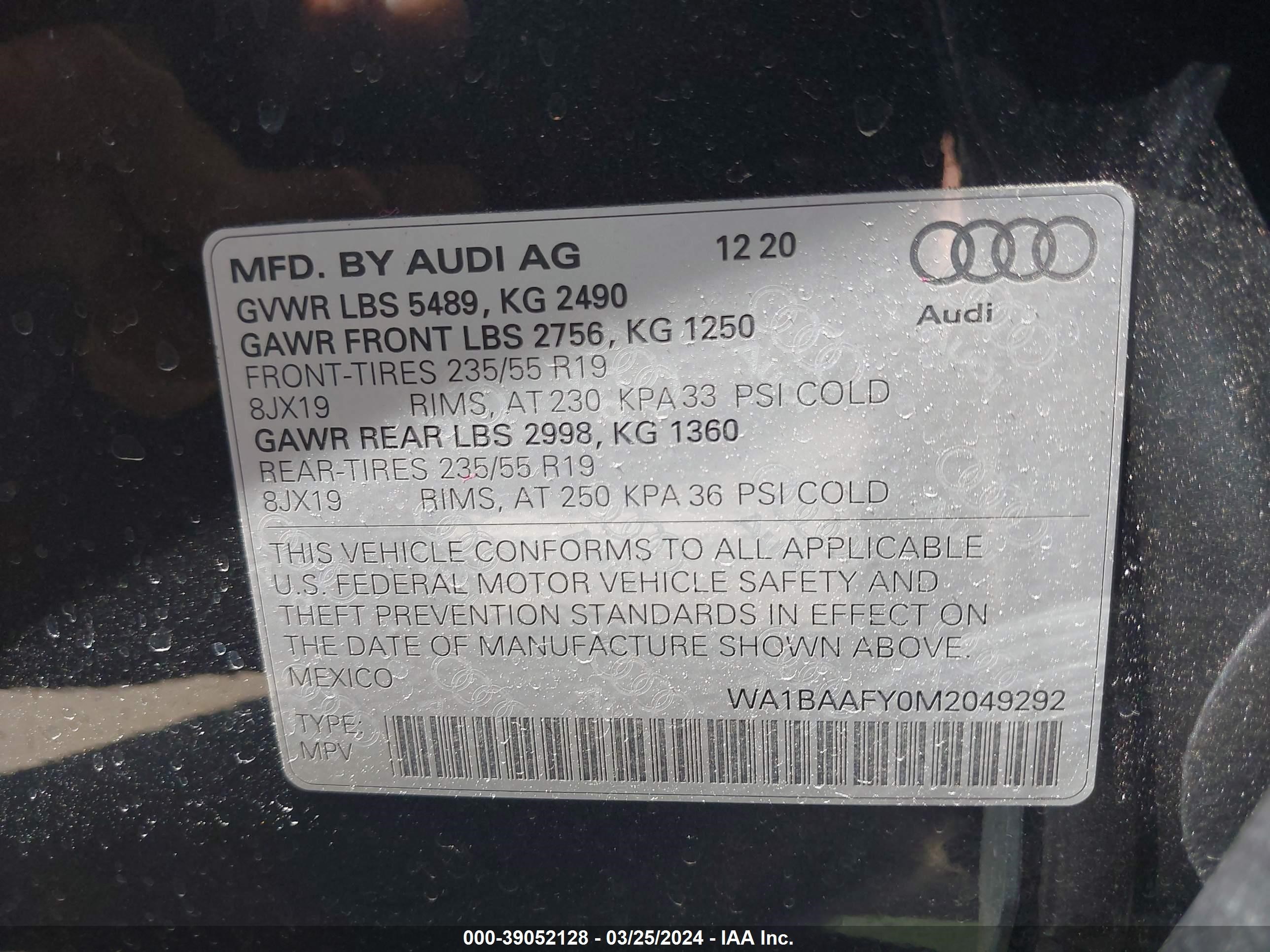 Photo 8 VIN: WA1BAAFY0M2049292 - AUDI Q5 