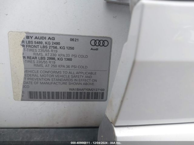 Photo 8 VIN: WA1BAAFY0M2127103 - AUDI Q5 