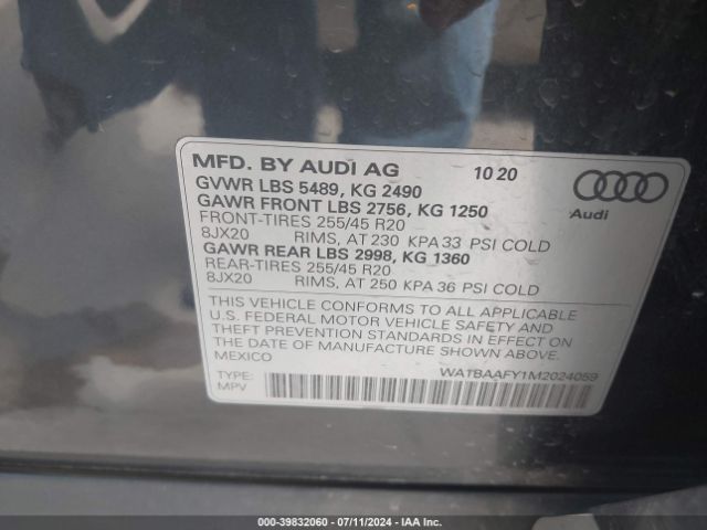 Photo 8 VIN: WA1BAAFY1M2024059 - AUDI Q5 